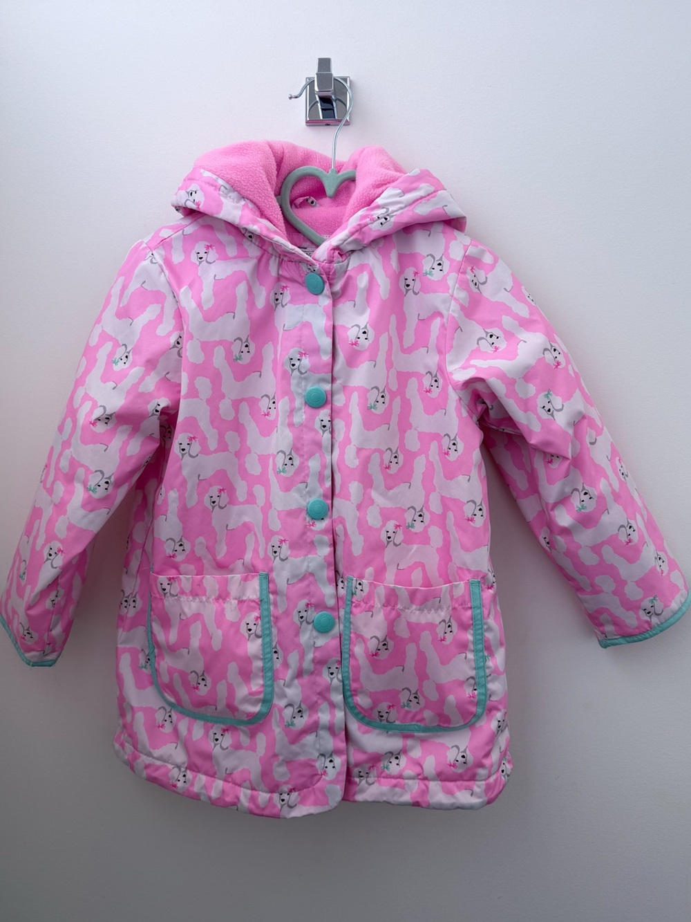 Carter’s Girls Pink Poodle Rain Jacket / Spring Coat – Size 5 🩷🐩